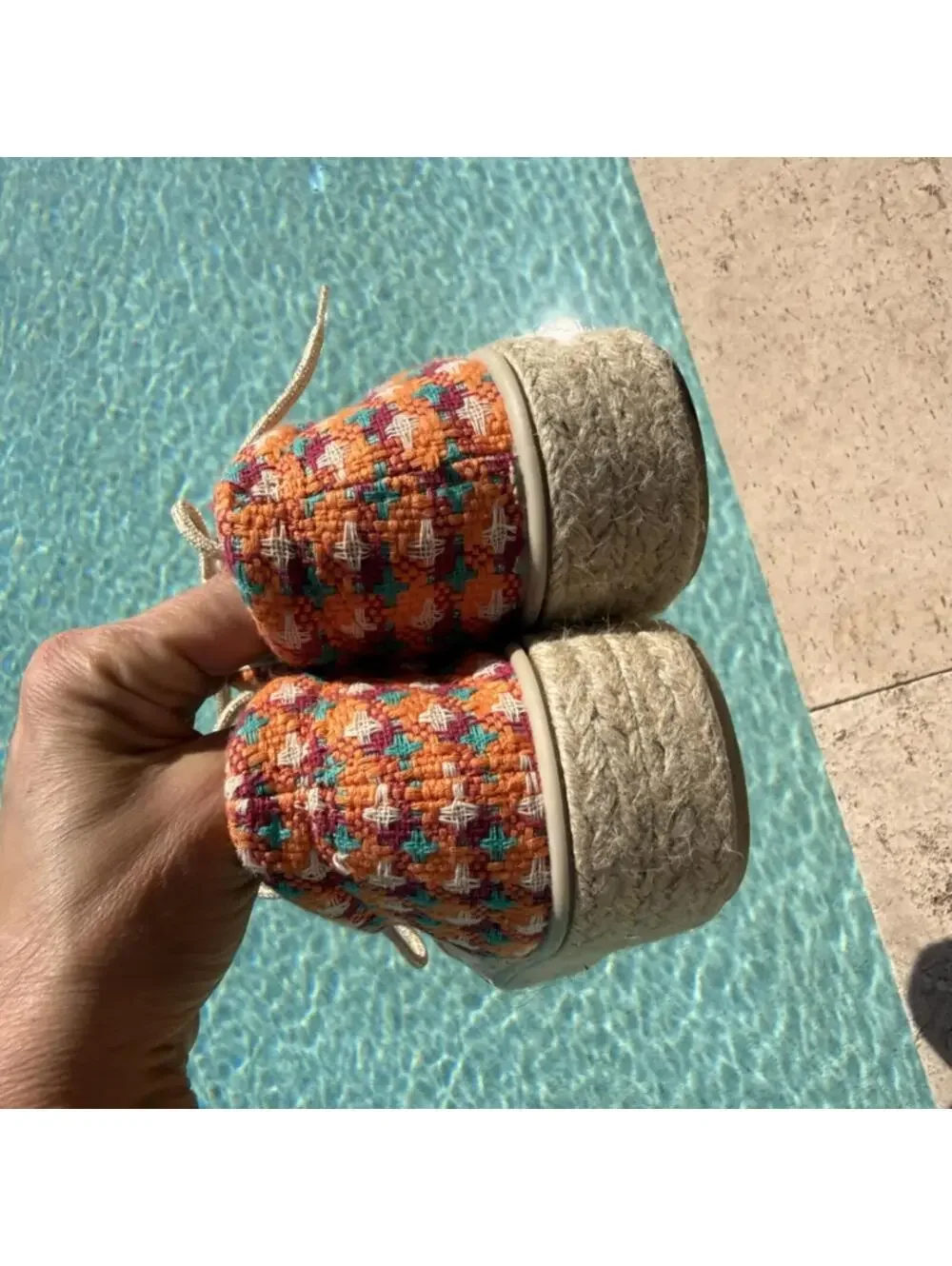 Anthropologie Bocage Women's Multicolor Woven Sneakers Size 39